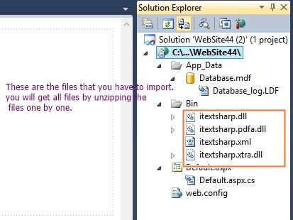 Browse the ItextSharp